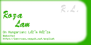 roza lam business card